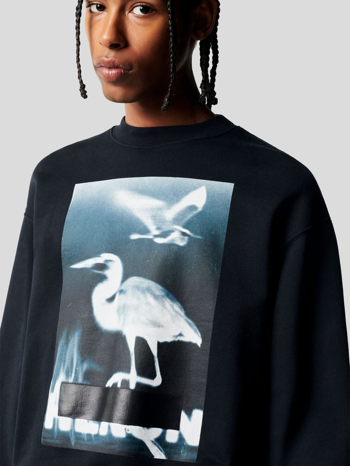 Heron Preston sweatshirt heron censored black ADAM EVE